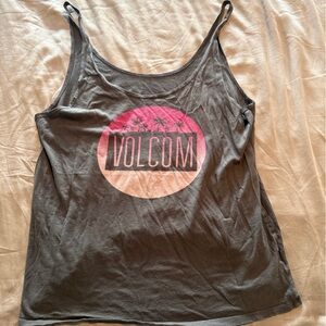 Volcom Pink Sunset Graphic Racerback Tank – Women’s Large